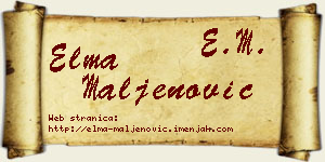 Elma Maljenović vizit kartica